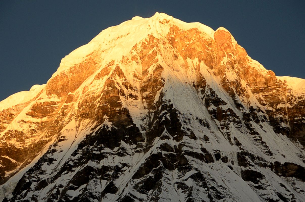 02 Annapurna South At Sunrise From Annapurna Base Camp In The Annapurna Sanctuary 